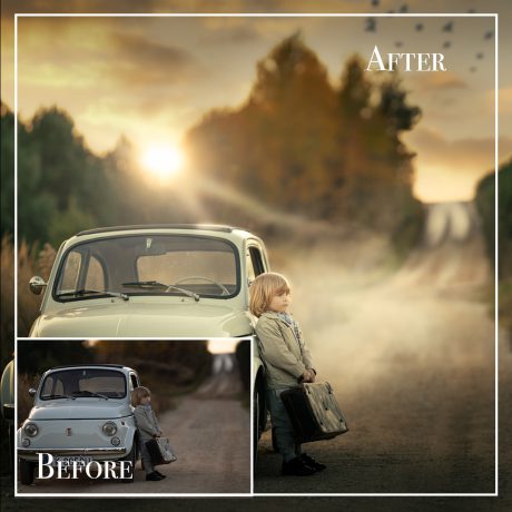 Tutorial: Outdoor portrait with a car